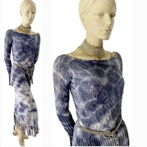 Designer Crocheted Dress. Size Medium